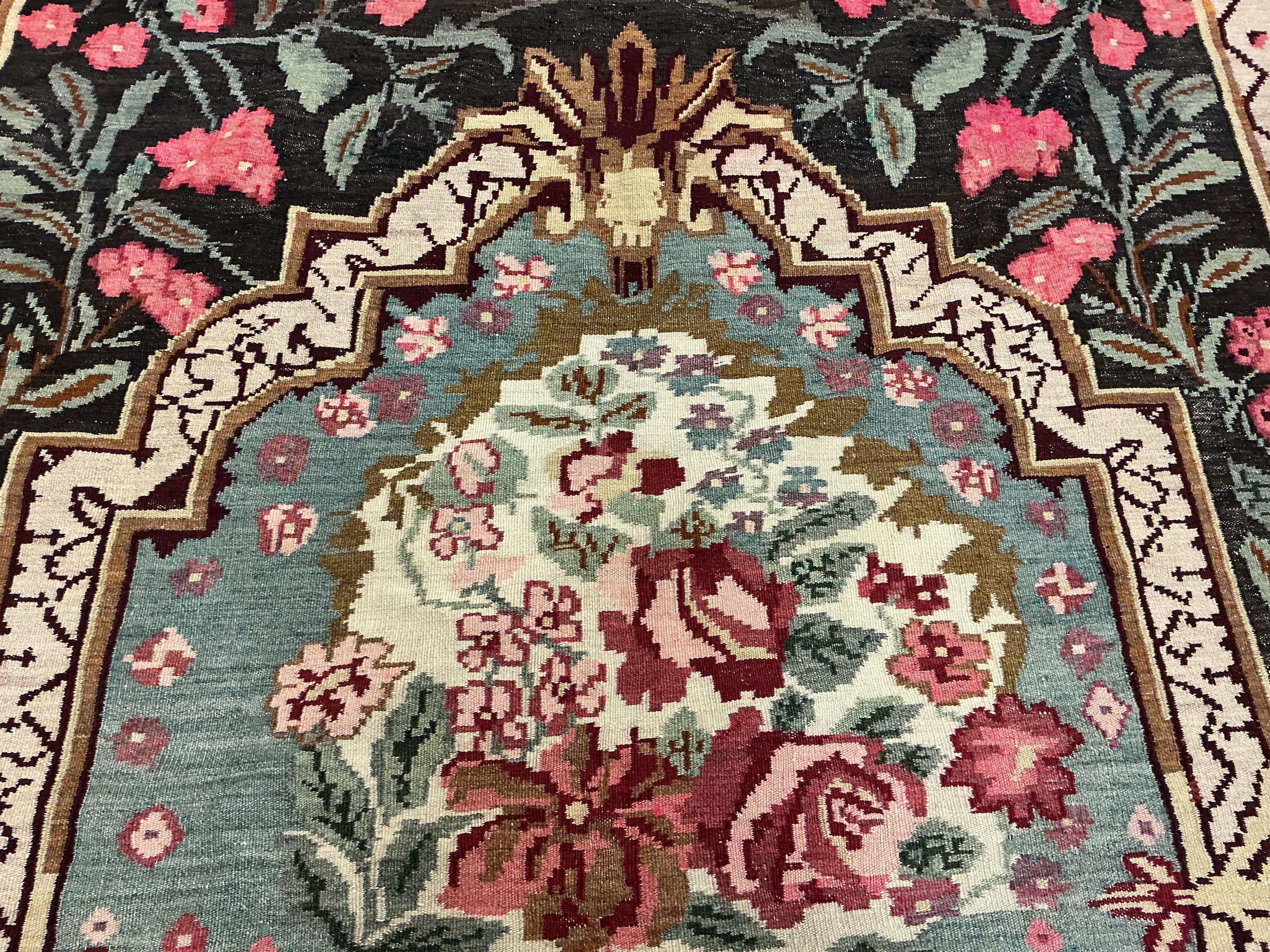 A Moldovan rose Kilim carpet, 330 x 194cm